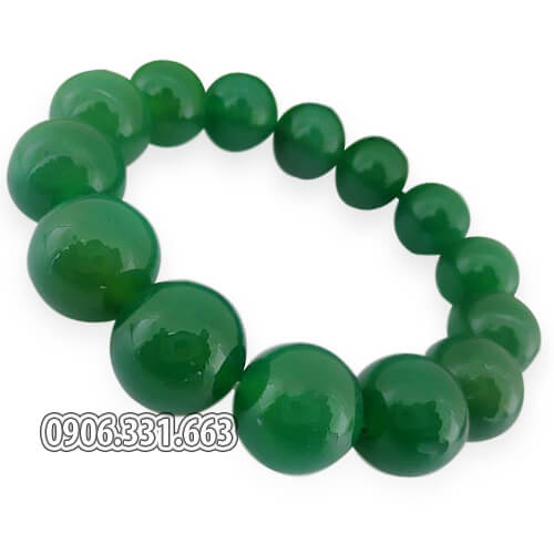 vòng tay phong thủy đá mã não xanh lục