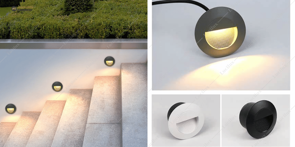 đèn rọi cầu thang hình tròn góc rộng