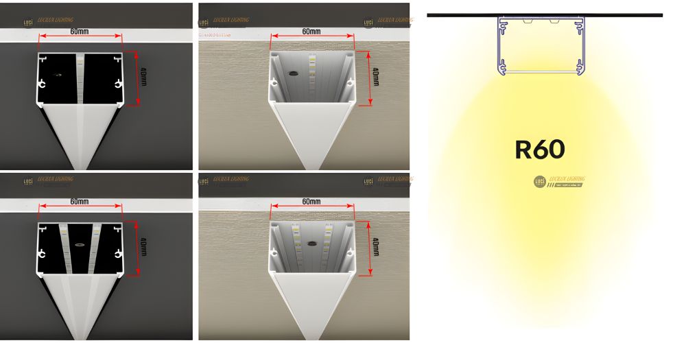 Thanh nhôm đèn led sang trọng