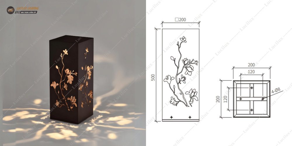 đèn nấm sân vườn trang trí