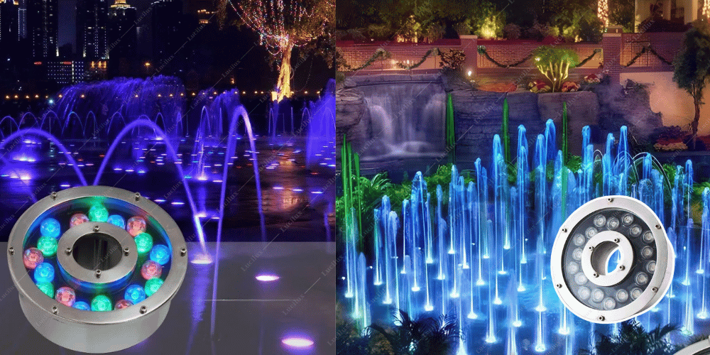 Đèn âm nước dạng bánh xe 18W