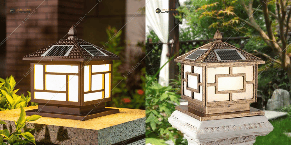 Đèn Trụ Cổng Năng Lượng Mặt Trời ngoài trời