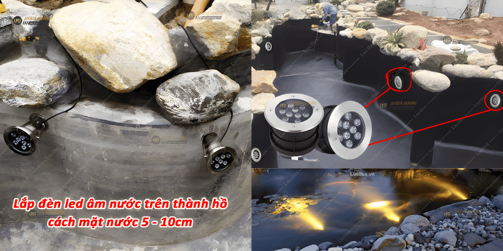 đèn âm nước hồ cá