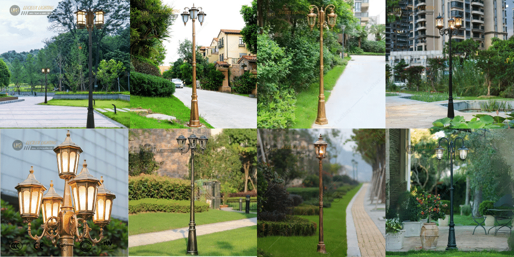cột đèn chiếu sáng sân vườn