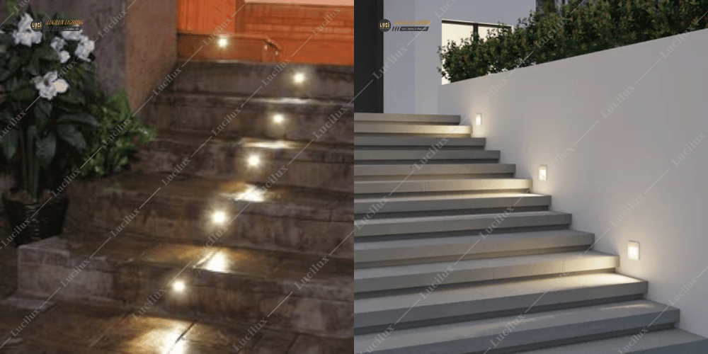 đèn rọi cầu thang tròn