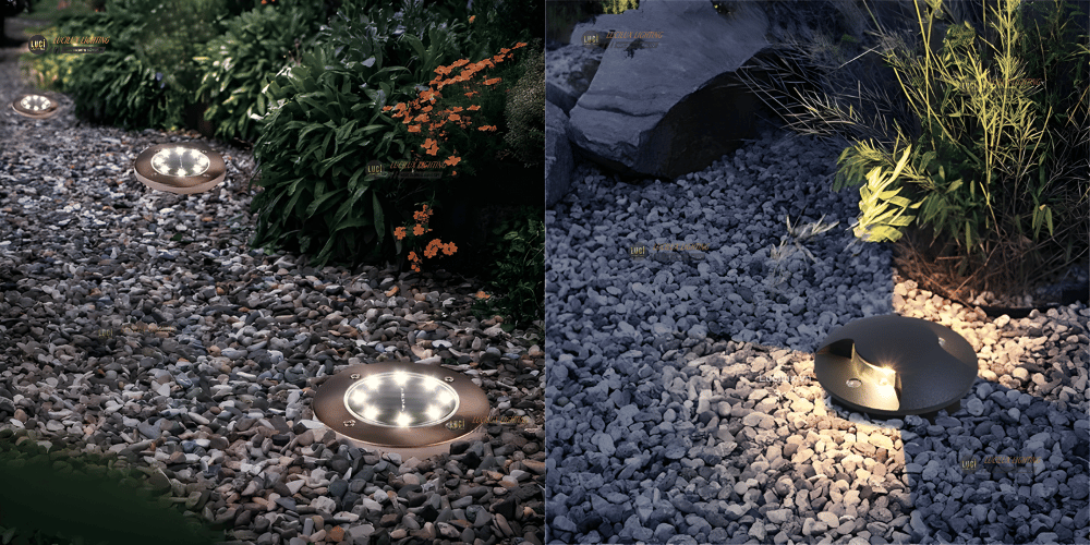 đèn âm đất sân vườn