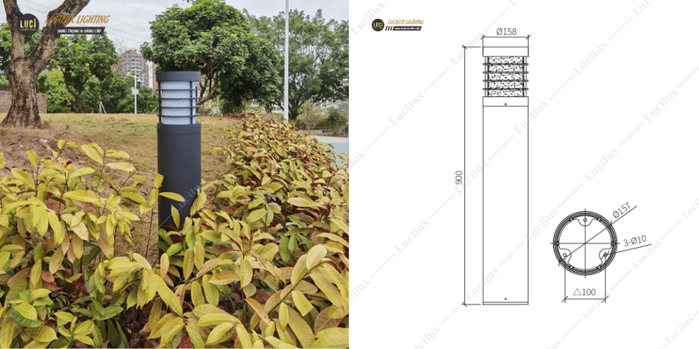 Đèn Bollard sân vườn trang trí