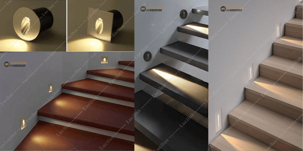 Đèn Led Rọi Bậc Cầu Thang Mặt Nhôm