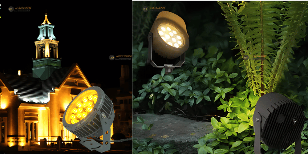 đèn rọt cột , đèn hắt tường