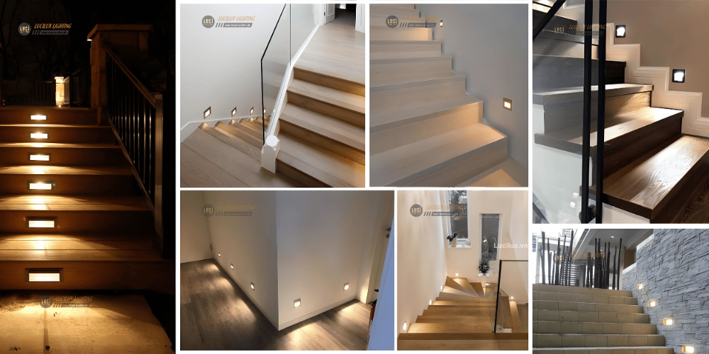 đèn rọi cầu thang chữ nhật