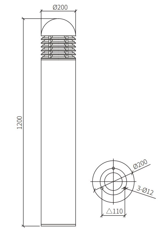 đèn nấm sân vườn