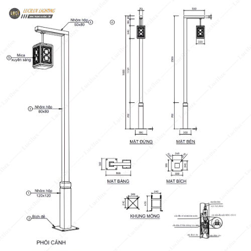 cột đèn sân vườn
