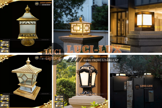 đèn trụ cổng cổ điển