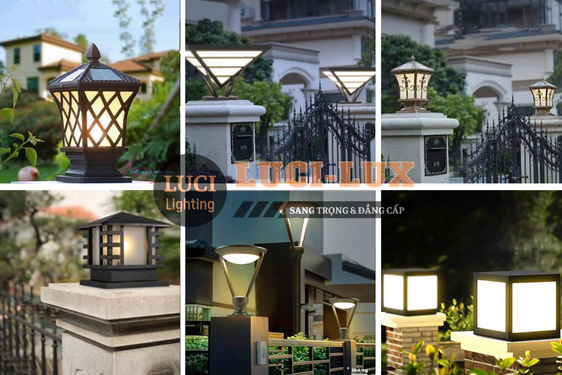 đèn trụ cổng hiện đại
