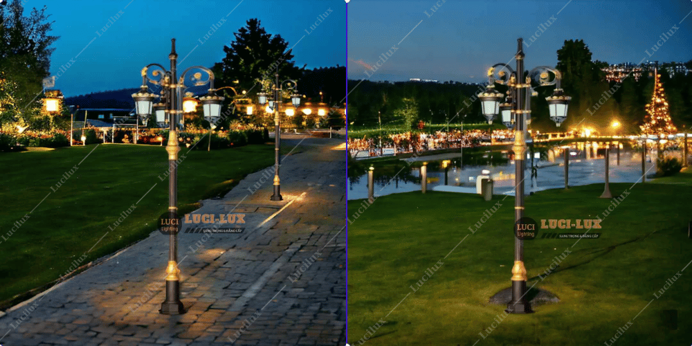 cột đèn sân vườn