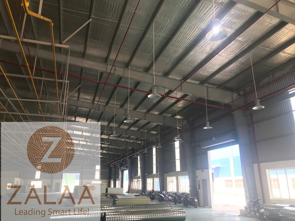 ZALAA cung cấp đèn chiếu sáng nhà xưởng chế biến gỗ hiện đại tại khu công nghiệp Bàu Bàng tỉnh Bình Dương