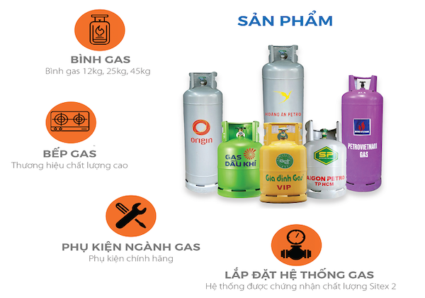 GOIGAS.VN cung cấp sản phẩm bình gas đến từ các thương hiệu lớn, giá cạnh tranh