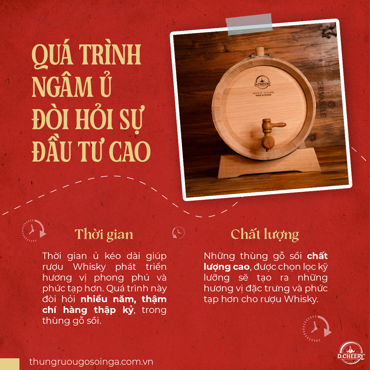 quá trình ngâm ủ đòi hỏi sự đầu tư cao