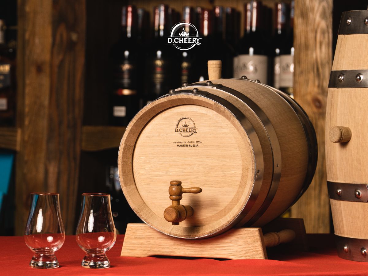 thùng gỗ sồi nhỏ