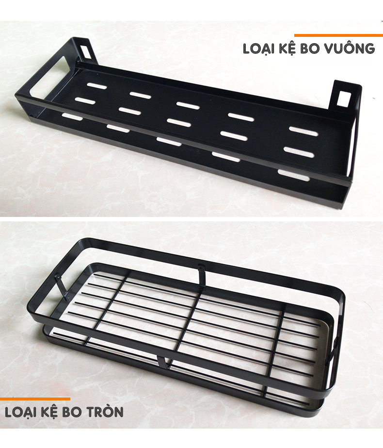 Kệ đựng gia vị, chai lọ treo tường (dán tường) thông minh INOX 304 | Hai loại thiết kế của kệ