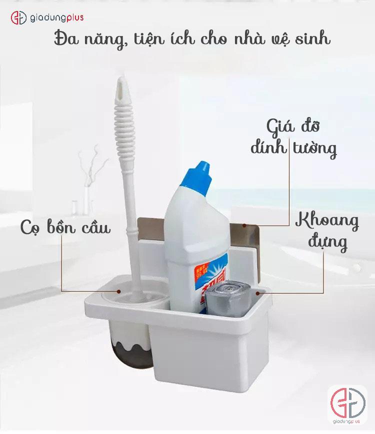 cách thành phần của Bộ chổi bồn cầu và kệ đựng đa năng shuangqing