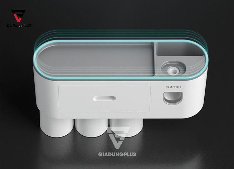 Bộ kệ đựng bàn chải đánh răng, lấy kem đánh răng tự động kèm theo cốc của Ecoco |