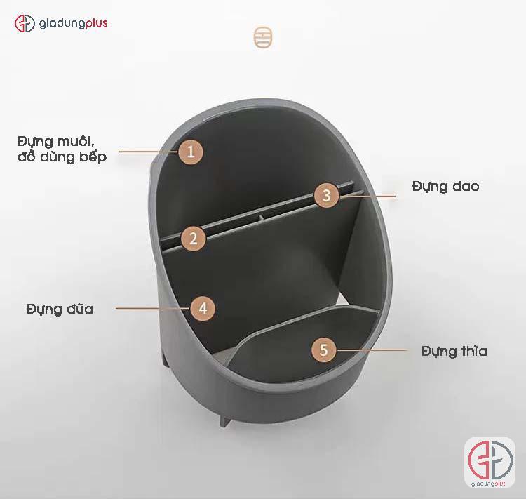 Cấu trúc 3 phần của hộp đựng đũa đa năng Jianxia