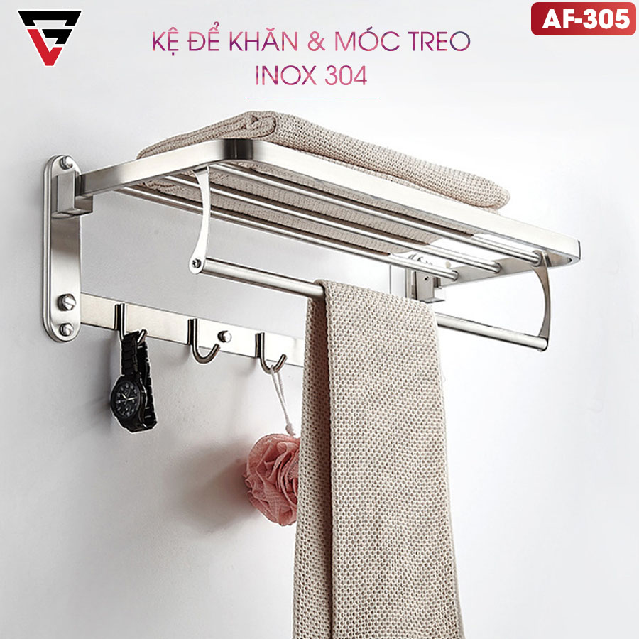 Kệ Giá Để Khăn Inox 304 Dán Tường, Không Cần Đục Lỗ Gấp Gọn 90 Độ Cho Phòng Tắm Sang Trọng, Cao Cấp | Moyang