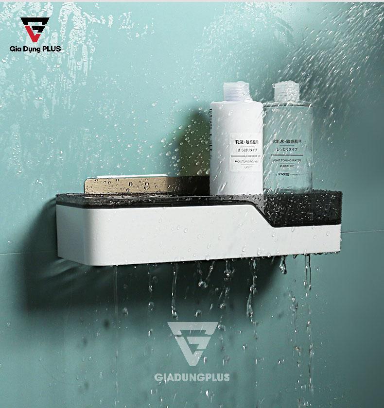 Kệ chữ nhật dán tường ShuangQuing | Miếng dán chống ẩm, chống nước