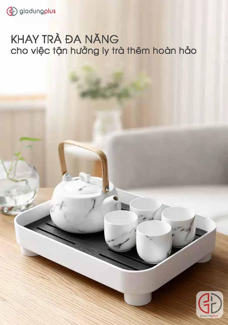Khay trà nhựa đa năng, hiện đại của JIANXIA - Gia dụng Plus