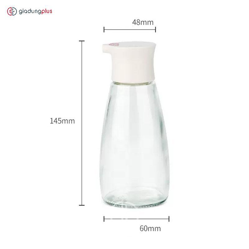 Kích thước của lọ thủy tinh đựng dầu ăn mini có vòi Jianxia