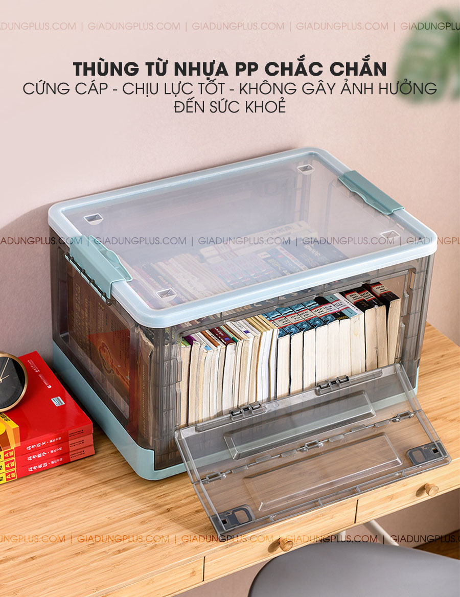Hộp đựng đồ gấp gọn đa năng thông minh ZhuangShong được làm từ nhựa PP, an toàn cho sức khoẻ, cứng cáp và chịu lực tốt