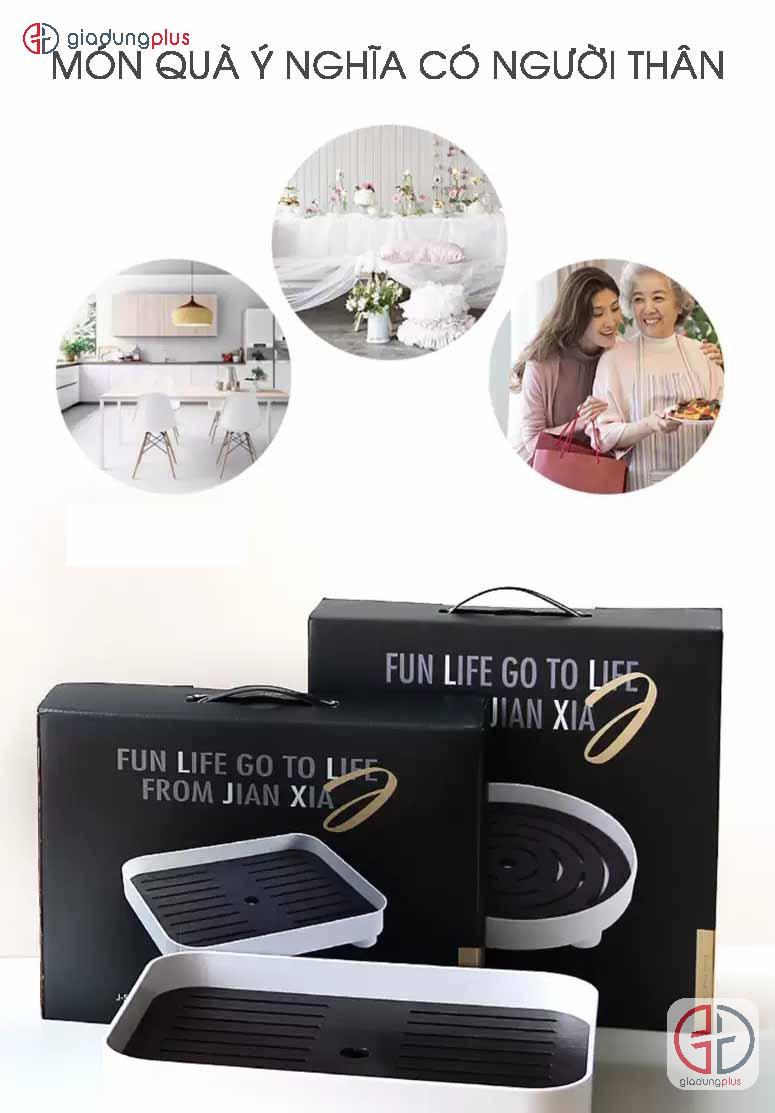 Khay trà nhựa đa năng, hiện đại của JIANXIA có thể là món quà ý nghĩa cho người thân