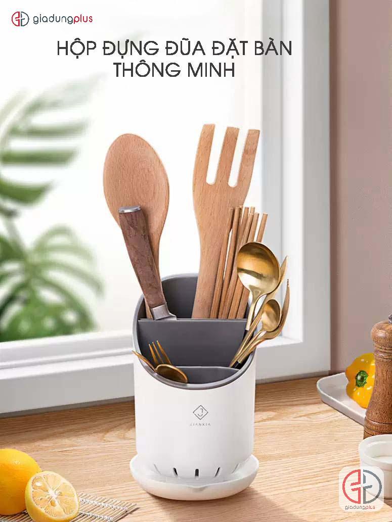 Hộp Đựng Đũa Đặt Bàn Đa Năng, Thông Minh Cho Phòng Bếp - Jianxia