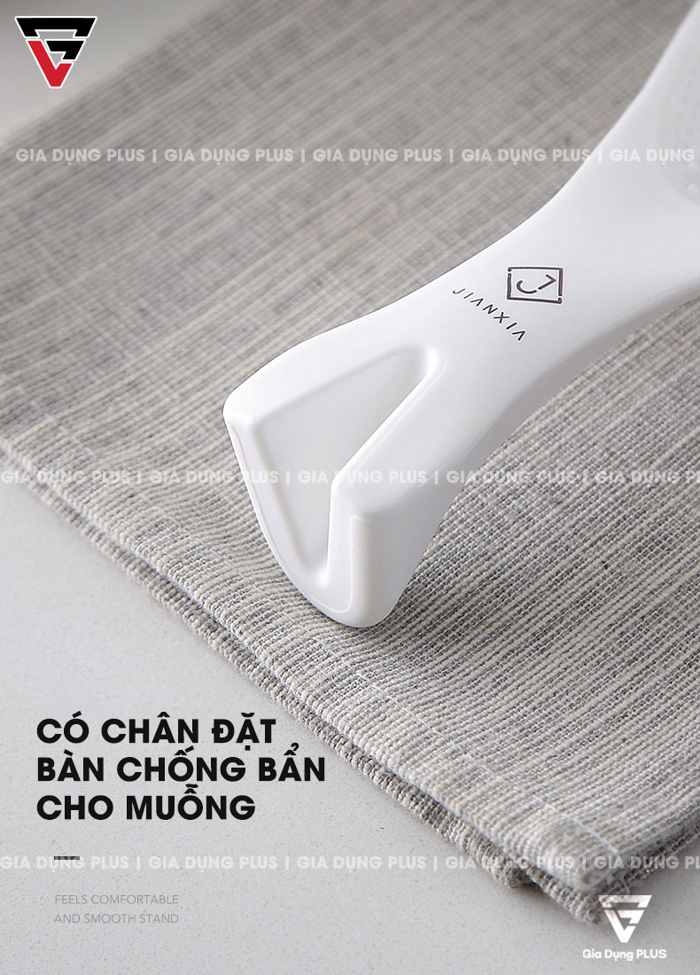 Muỗng Xới Cơm Thông Minh Jianxia | Có chân đặt bàn giúp chống bám bẩn, giữ vệ sinh