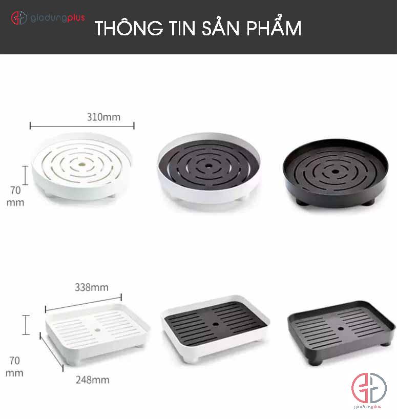 Thông tin về kích thước, hình dáng của Khay trà nhựa ABS của JIANXIA