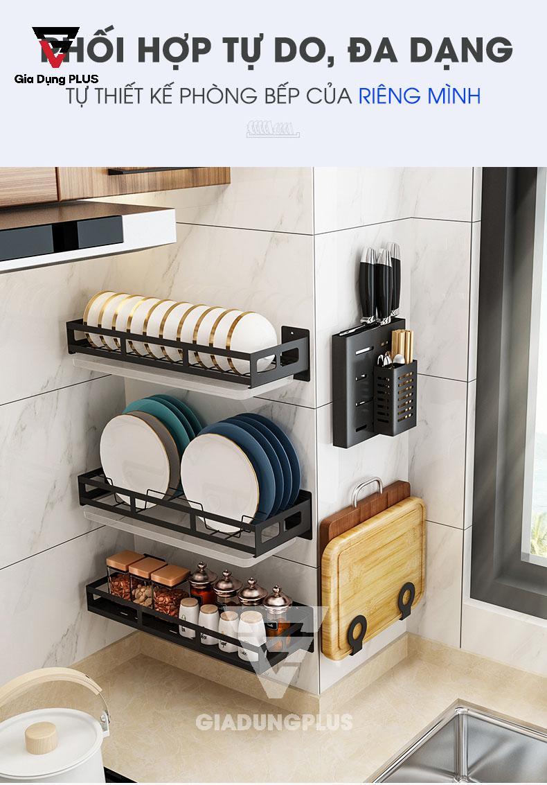 Bộ Kệ Giá Inox 304, Treo Tường Cho Nhà Bếp | Thiết kế độc đáo, sáng tạo để người dùng có thể tự lắp đặt khu bếp của mình