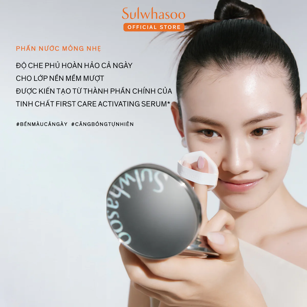 Phấn Nước 2 Lõi Sulwhasoo Perfecting Cushion Airy Cussin De Teint Ae're' Cushion (15gx2) - 21N1 Beige