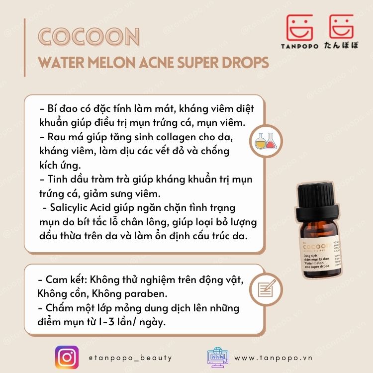 TỔNG HỢP CHẤM MỤN NHÀ TANPOPO