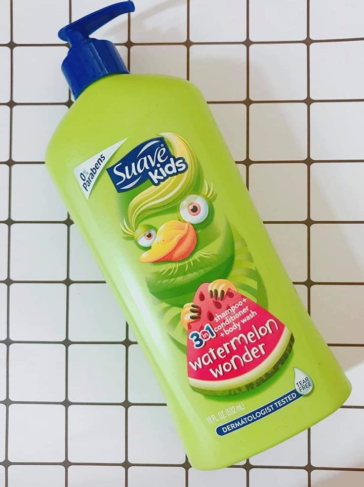 Sữa Tắm Gội Xả Suave Kids 3in1 Watermelon Wonder 532ml