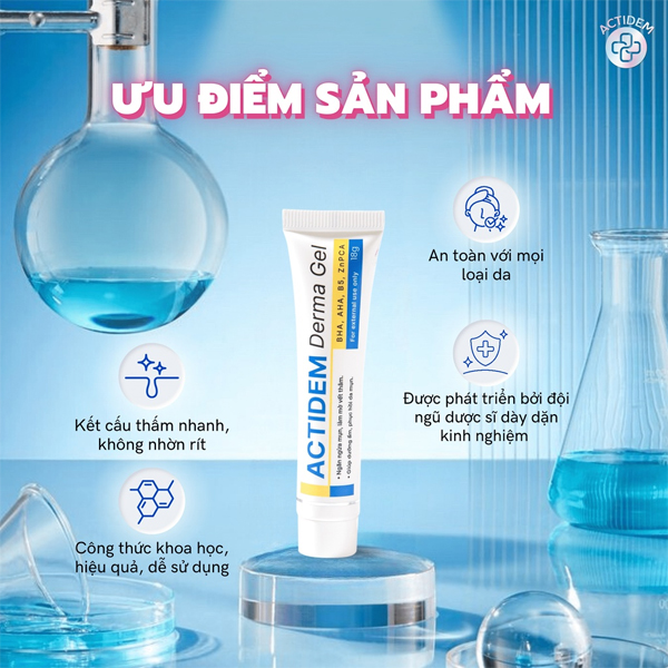 Gel Giảm Mụn Giảm Thâm Actidem Derma Gel 18g