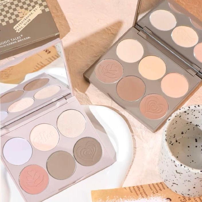 Bảng Phấn Tạo Khối Và Bắt Sáng 6 Ô Gogo Tales Nude Light Shadow Highlight Contouring Disc