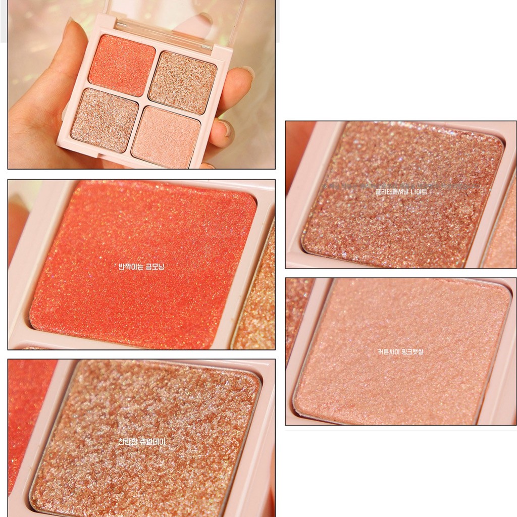 Phấn mắt 4 ô Peripera You Are Worthy Sugar Twinkle Glitter Palette
