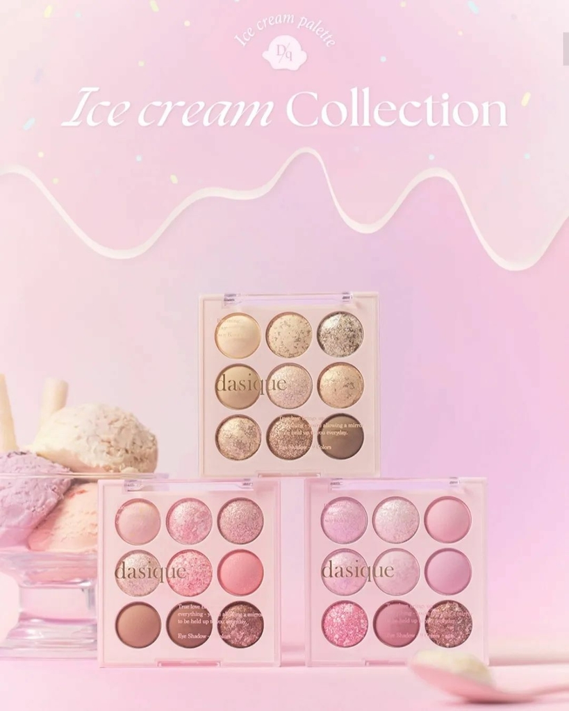 Bảng Phấn Mắt 9 Ô Dasique Ice Cream Shadow Palette 13g
