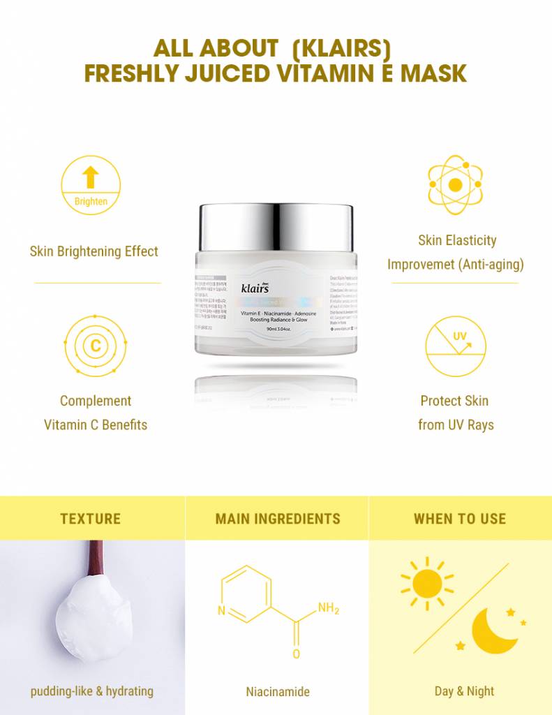 Mặt nạ KLAIRS Freshly Juiced Vitamin E 90ml