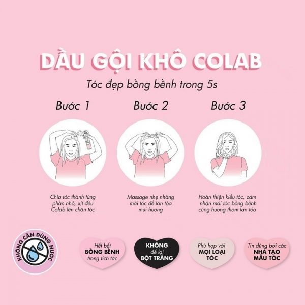 Dầu gội khô Colab Dry Shampoo 50ml
