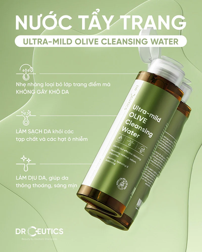 Nước Tẩy Trang DrCeutics Ultra-Mild Olive Cleansing Water