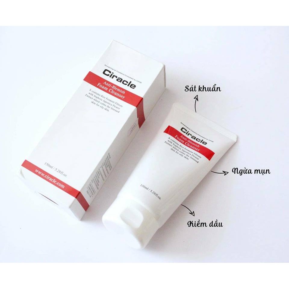 Sữa rửa mặt Ciracle Anti Blemish Foam 150ml