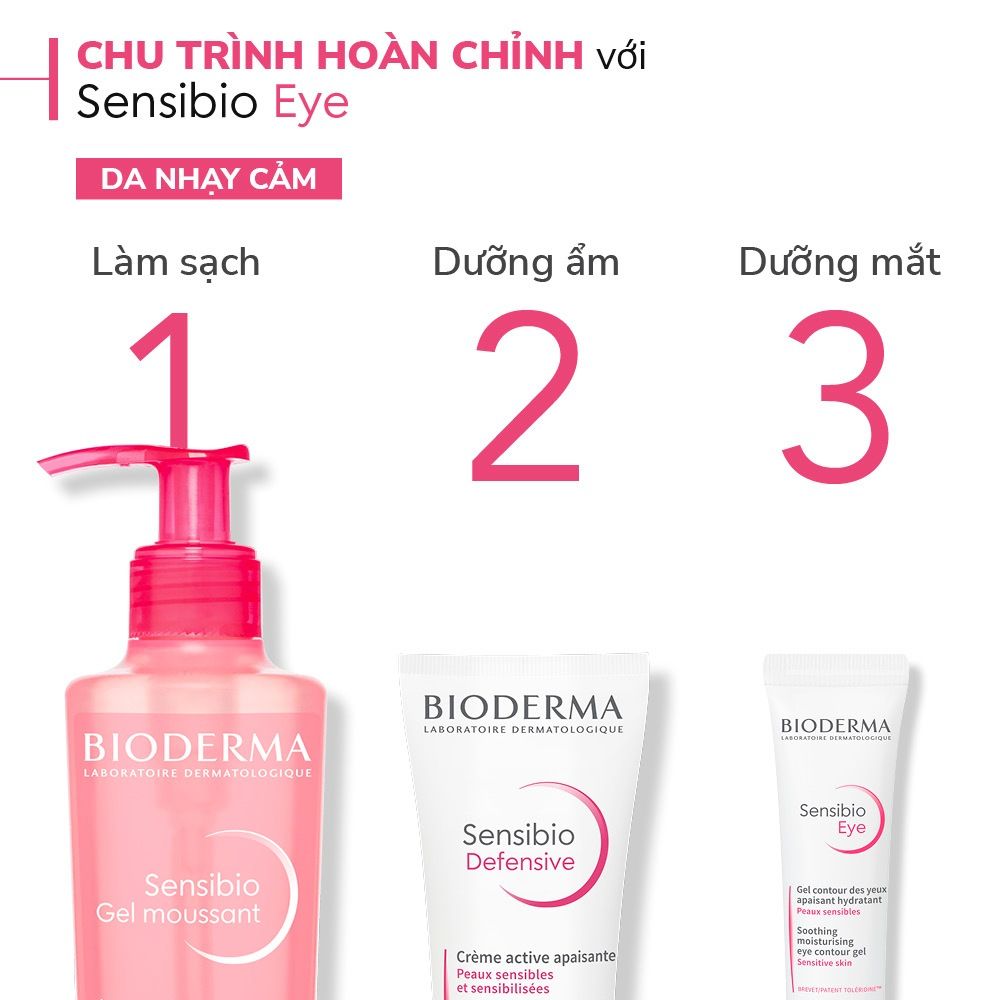 Kem Dưỡng Ẩm Giảm Bọng Mắt Cho Da Nhạy Cảm Bioderma Sensibio Eye