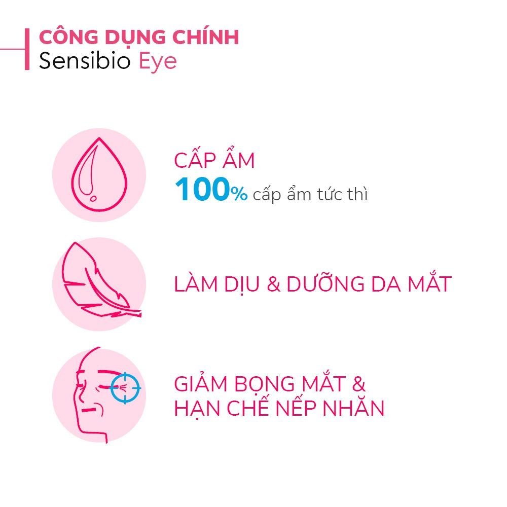 Kem Dưỡng Ẩm Giảm Bọng Mắt Cho Da Nhạy Cảm Bioderma Sensibio Eye